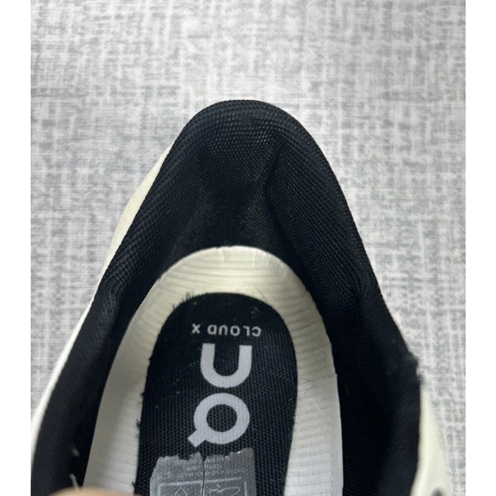 On Cloud X Women's 7.5 Cloudtec Helion White Black Running Walking Sneaker Shoe - Picture 6 of 9